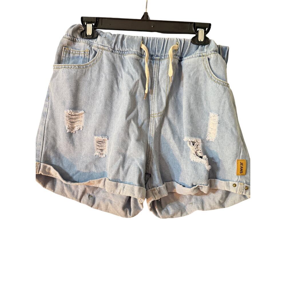 Shein Women's Size Large Elastic Jean Shorts